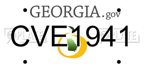 CVE1941 Georgia License Plate