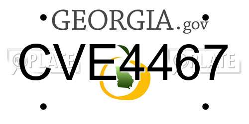 CVE4467 Georgia License Plate