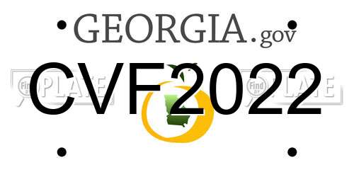 CVF2022 Georgia License Plate
