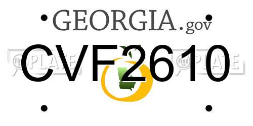 CVF2610 Georgia License Plate