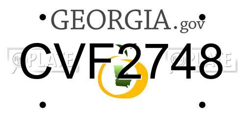 CVF2748 Georgia License Plate