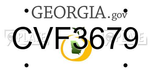 CVF3679 Georgia License Plate