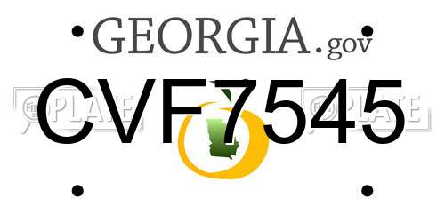 CVF7545 Georgia License Plate