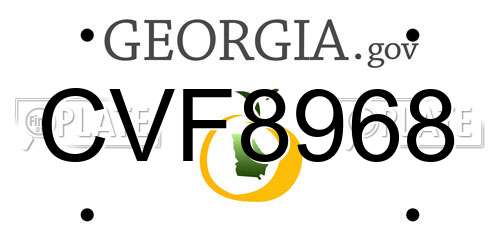 CVF8968 Georgia License Plate