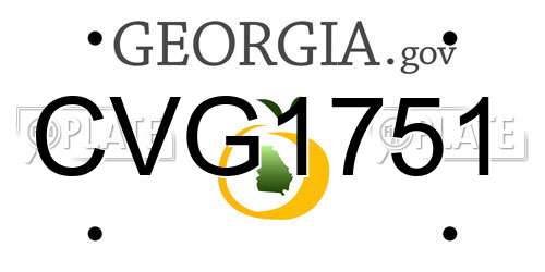 CVG1751 Georgia License Plate