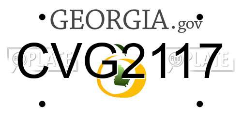CVG2117 Georgia License Plate