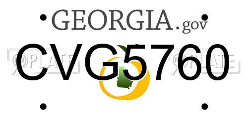 CVG5760 Georgia License Plate