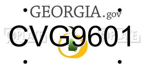 CVG9601 Georgia License Plate