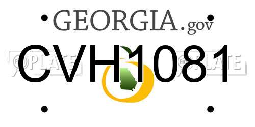 CVH1081 Georgia License Plate