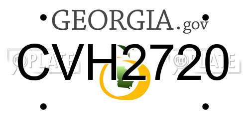 CVH2720 Georgia License Plate