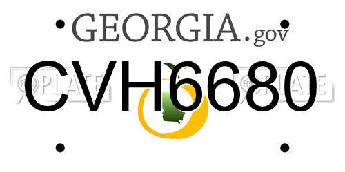 CVH6680 Georgia License Plate