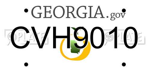 CVH9010 Georgia License Plate