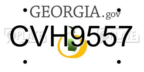 CVH9557 Georgia License Plate
