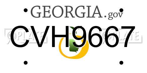 CVH9667 Georgia License Plate