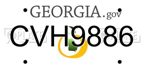 CVH9886 Georgia License Plate