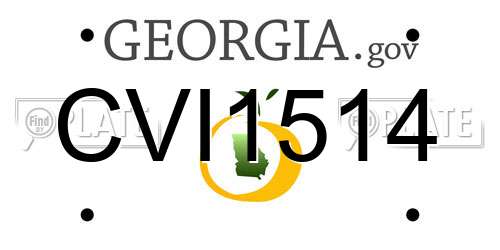 CVI1514 Georgia License Plate