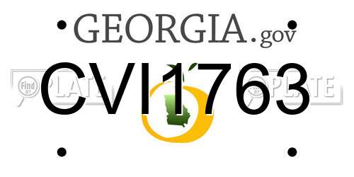 CVI1763 Georgia License Plate