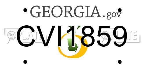 CVI1859 Georgia License Plate