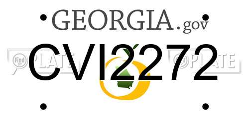 CVI2272 Georgia License Plate
