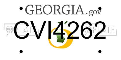 CVI4262 Georgia License Plate