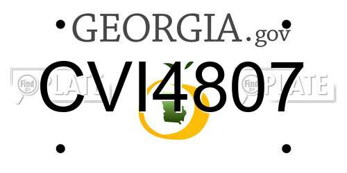 CVI4807 Georgia License Plate