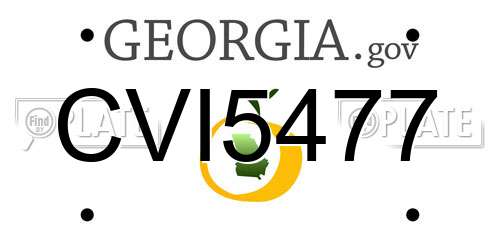 CVI5477 Georgia License Plate