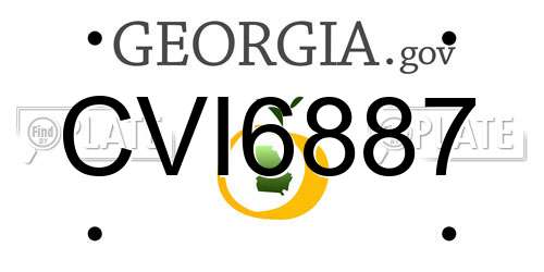 CVI6887 Georgia License Plate