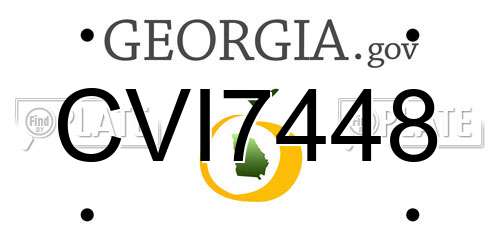 CVI7448 Georgia License Plate