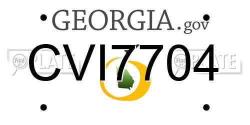 CVI7704 Georgia License Plate