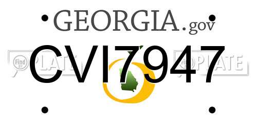 CVI7947 Georgia License Plate