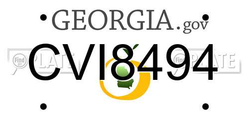 CVI8494 Georgia License Plate
