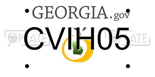 CVIH05 Georgia License Plate