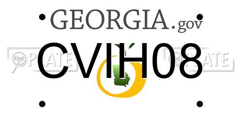 CVIH08 Georgia License Plate