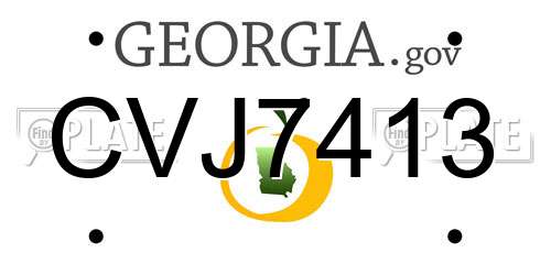 CVJ7413 Georgia License Plate