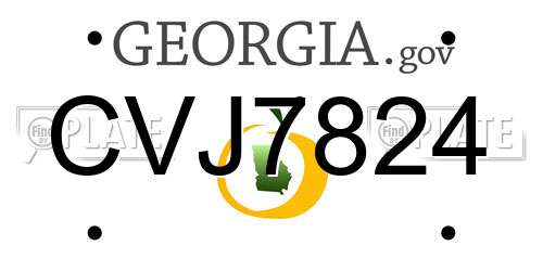 CVJ7824 Georgia License Plate