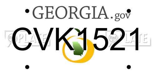 CVK1521 Georgia License Plate