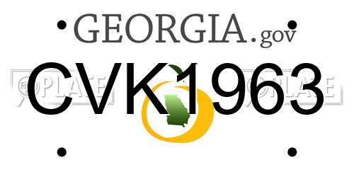 CVK1963 Georgia License Plate