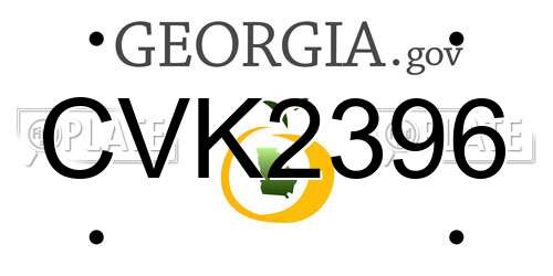 CVK2396 Georgia License Plate