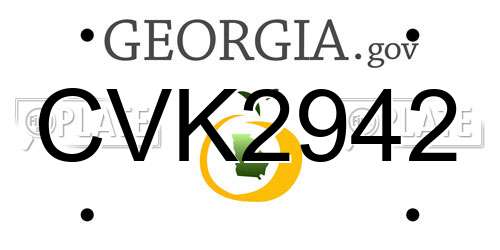 CVK2942 Georgia License Plate