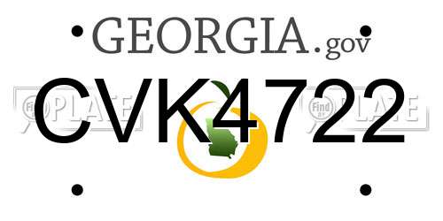 CVK4722 Georgia License Plate