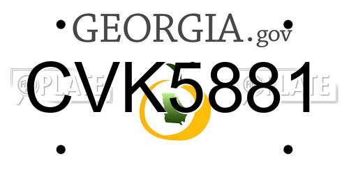 CVK5881 Georgia License Plate
