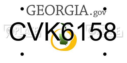 CVK6158 Georgia License Plate