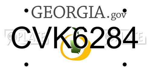 CVK6284 Georgia License Plate