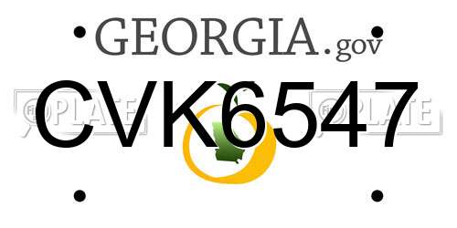 CVK6547 Georgia License Plate
