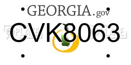 CVK8063 Georgia License Plate
