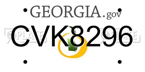 CVK8296 Georgia License Plate