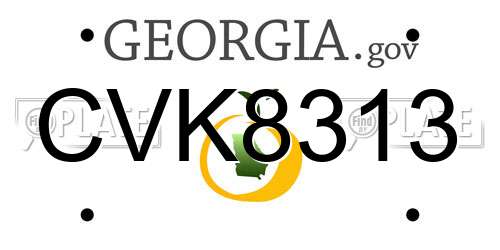 CVK8313 Georgia License Plate