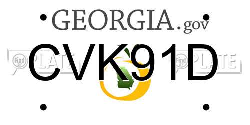 CVK91D Georgia License Plate