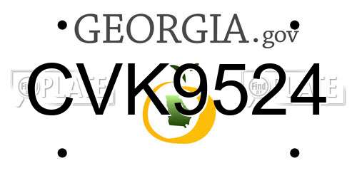 CVK9524 Georgia License Plate