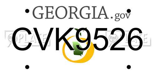 CVK9526 Georgia License Plate